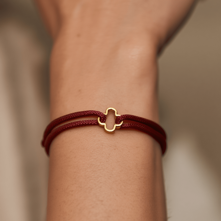 Clover Satin String Bracelet - DORATA Jewellery