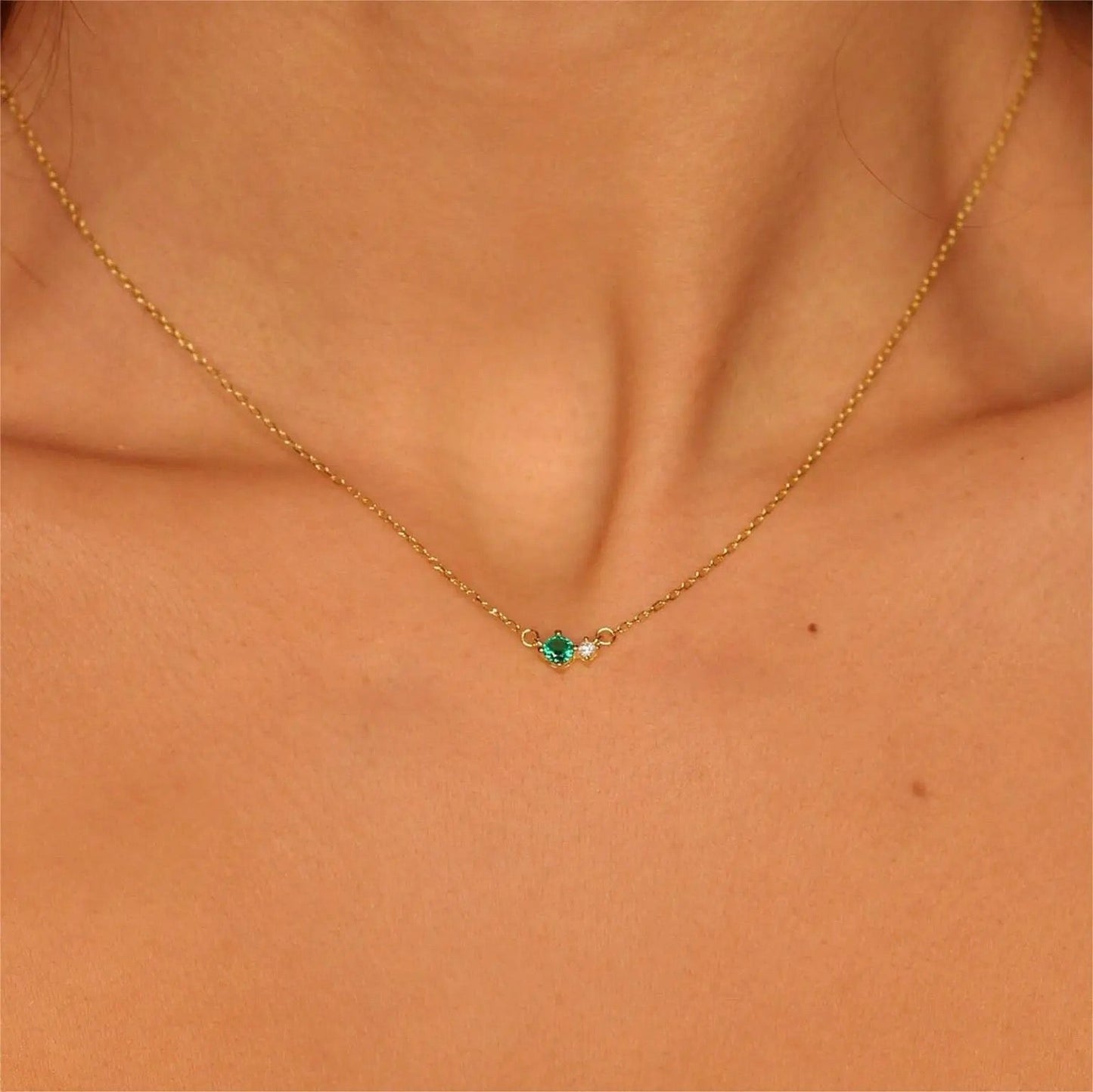 Dainty Birthstone Necklace - DORATA Jewellery