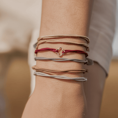 Clover Satin String Bracelet - DORATA Jewellery