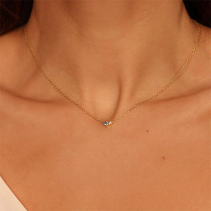 Dainty Birthstone Necklace - DORATA Jewellery