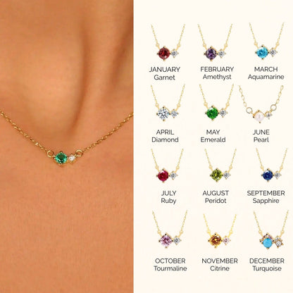 Dainty Birthstone Necklace - DORATA Jewellery