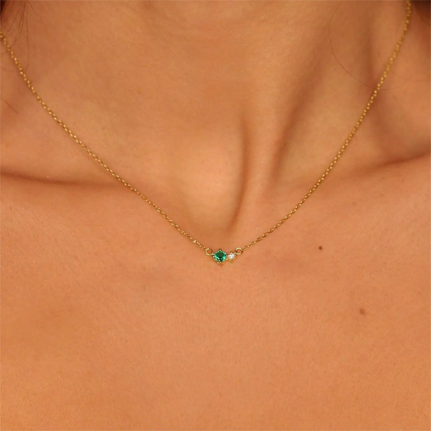 Dainty Birthstone Necklace - DORATA Jewellery