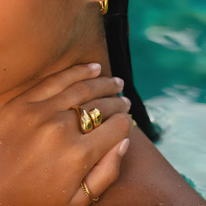 Double Twist Organic Shape Ring - DORATA Jewellery