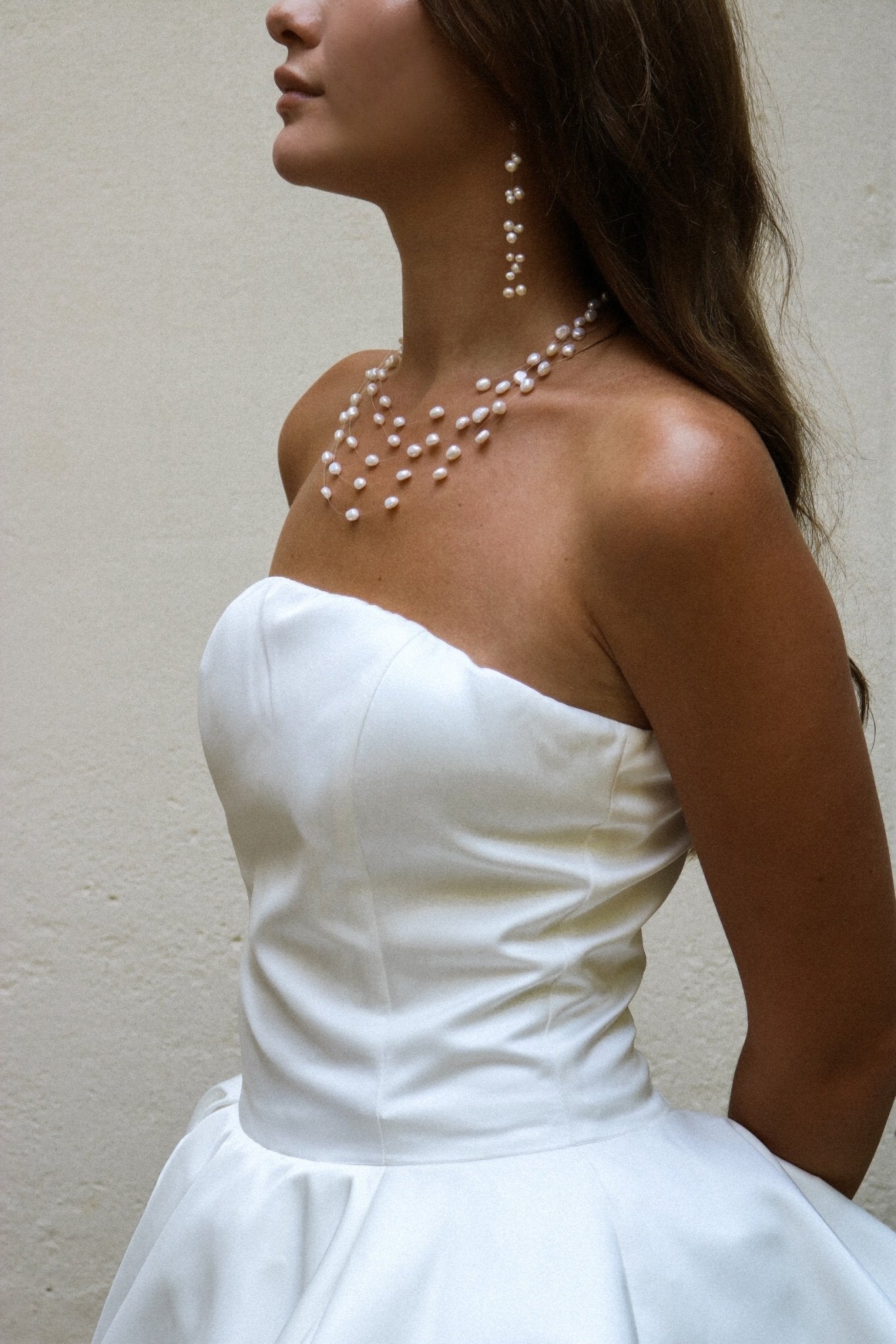 Invisible Effect Layered Pearls Necklace - DORATA Jewellery