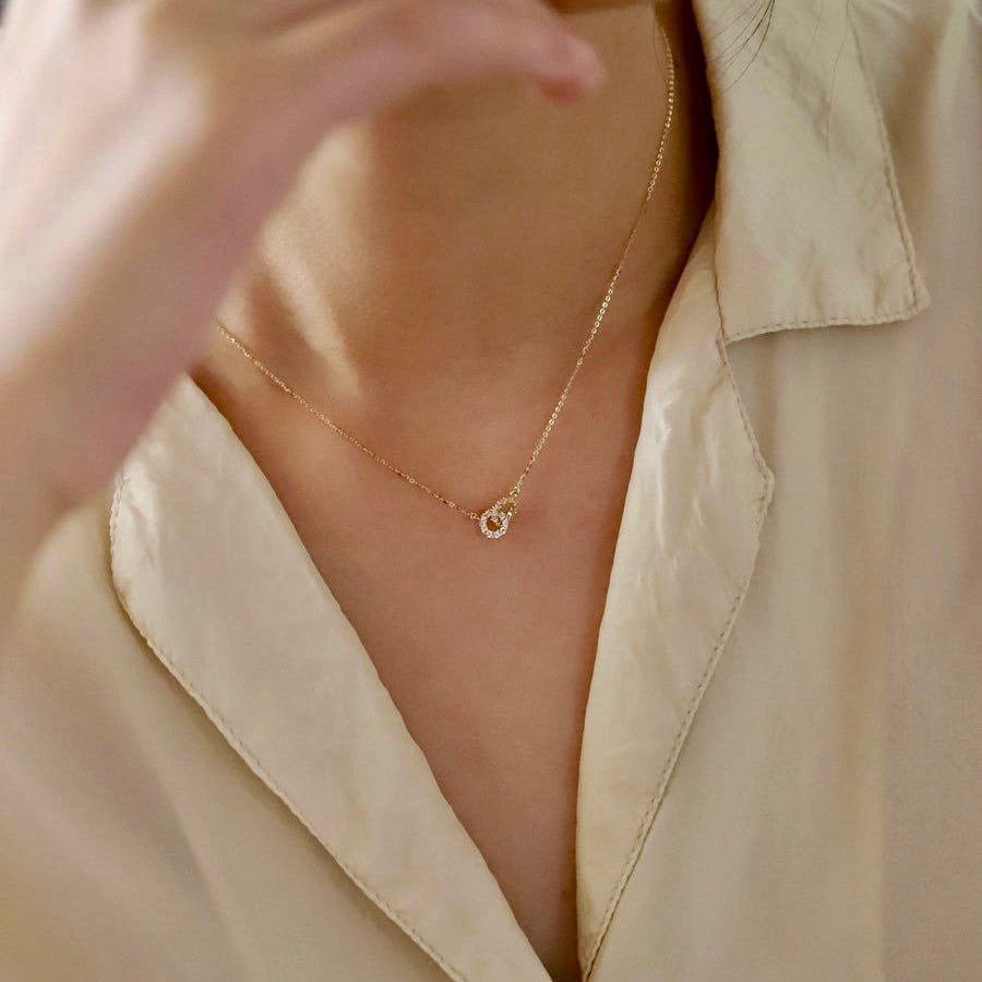 Love Forever Connected Circles Necklace - DORATA Jewellery