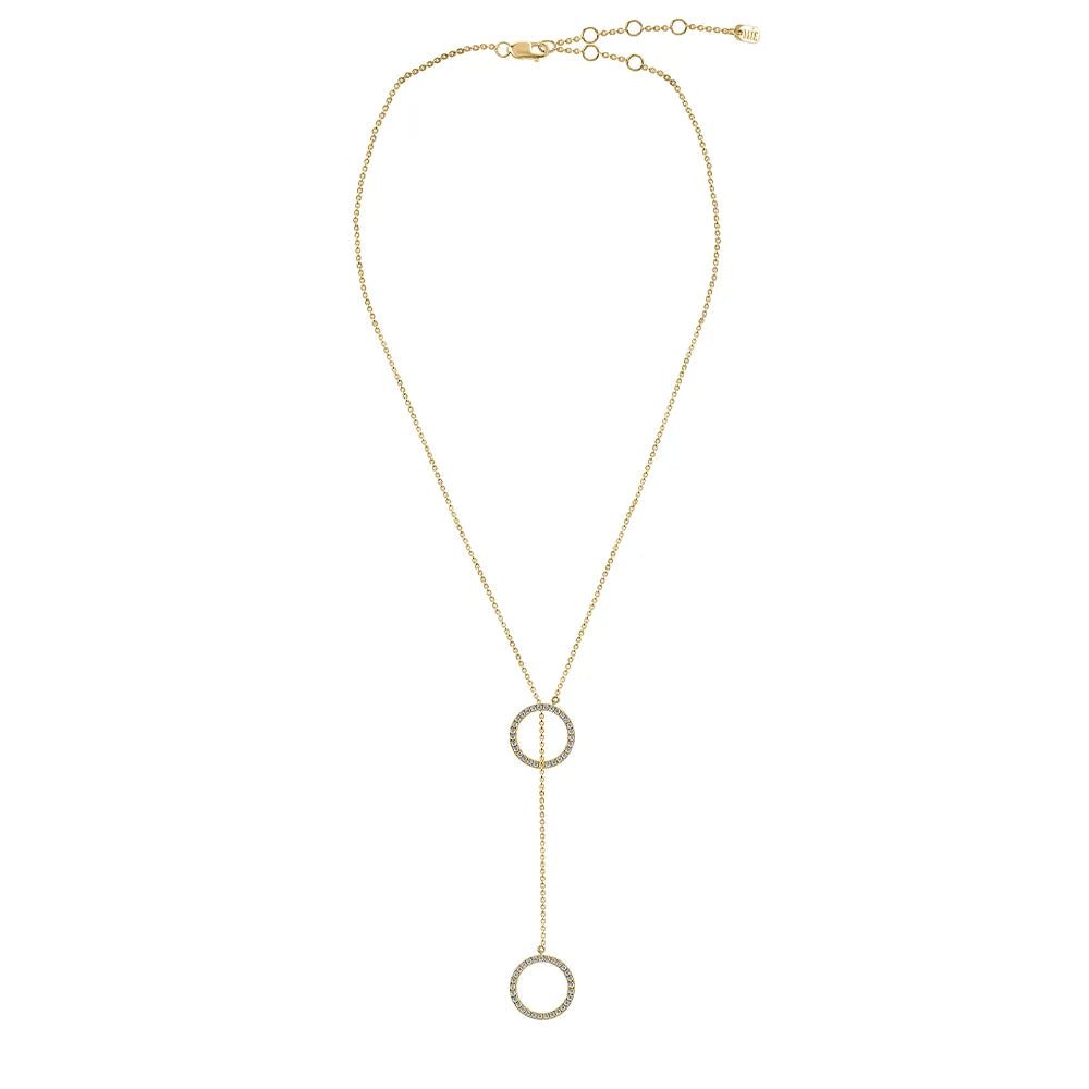 Minimalist Tie Y Shape Circle Necklace - DORATA Jewellery