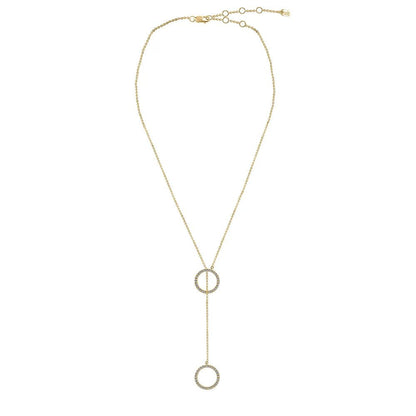 Minimalist Tie Y Shape Circle Necklace - DORATA Jewellery