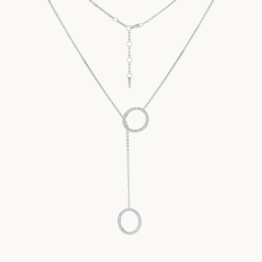 Minimalist Tie Y Shape Circle Necklace - DORATA Jewellery