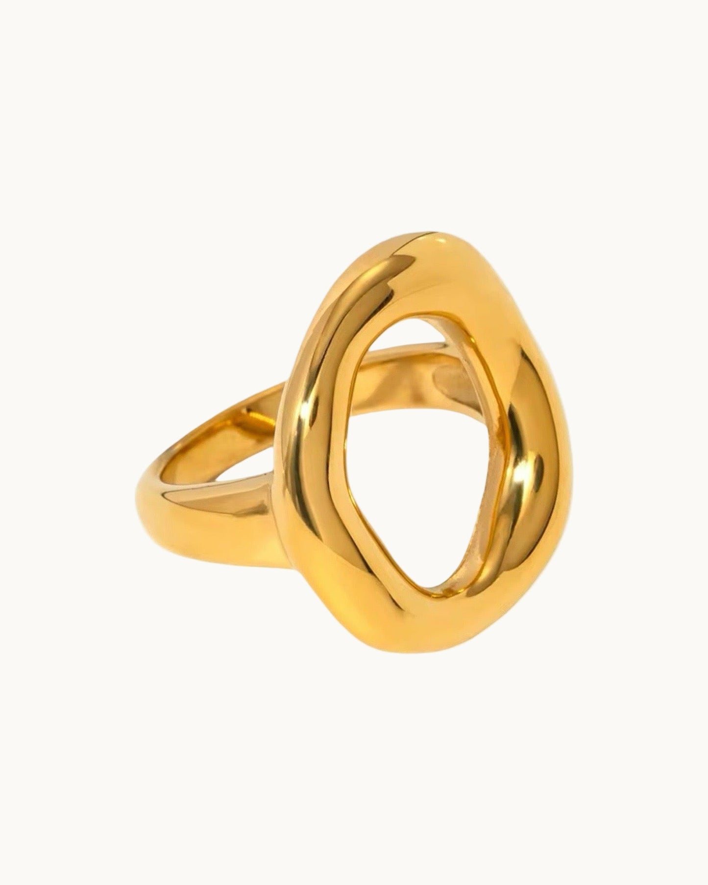 Molten Statement Oval Ring - DORATA Jewellery