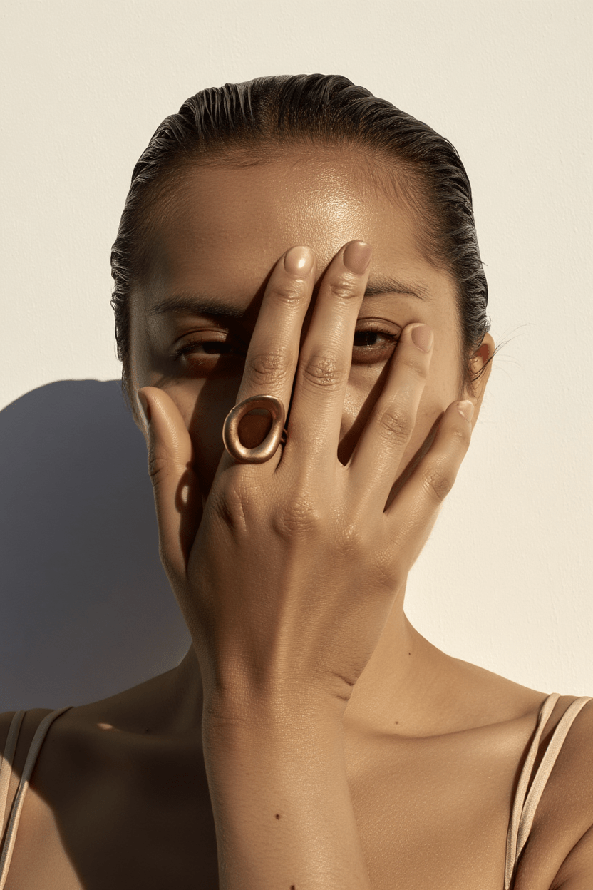 Molten Statement Oval Ring - DORATA Jewellery