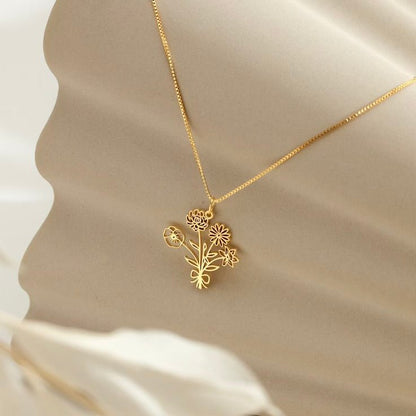 Mother’s Day Gift Family Birth Flowers - DORATA Jewellery