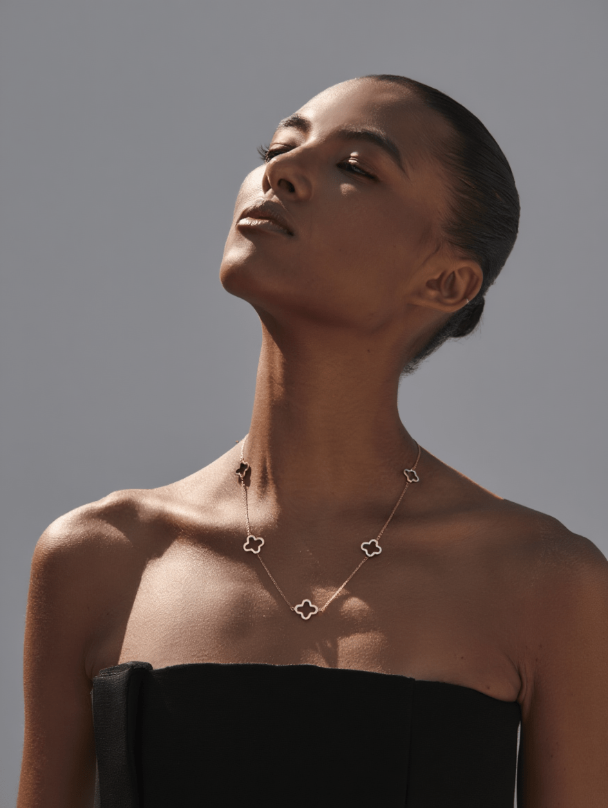 Multi Clover Hollow Necklace - DORATA Jewellery