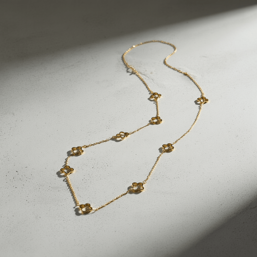 Multi Clover Hollow Necklace - DORATA Jewellery