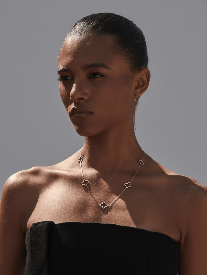 Multi Clover Hollow Necklace - DORATA Jewellery