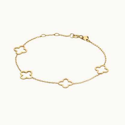 Multi Hollow Clover Bracelet - DORATA Jewellery
