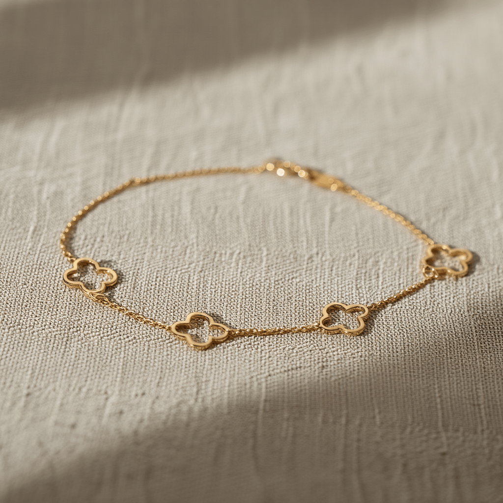 Multi Hollow Clover Bracelet - DORATA Jewellery