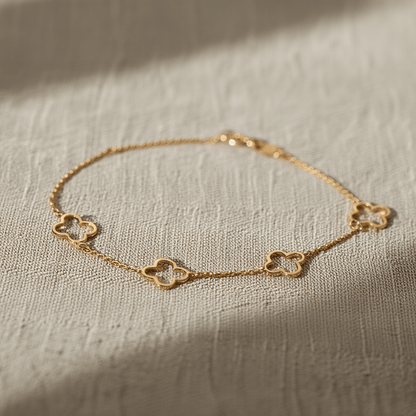 Multi Hollow Clover Bracelet - DORATA Jewellery