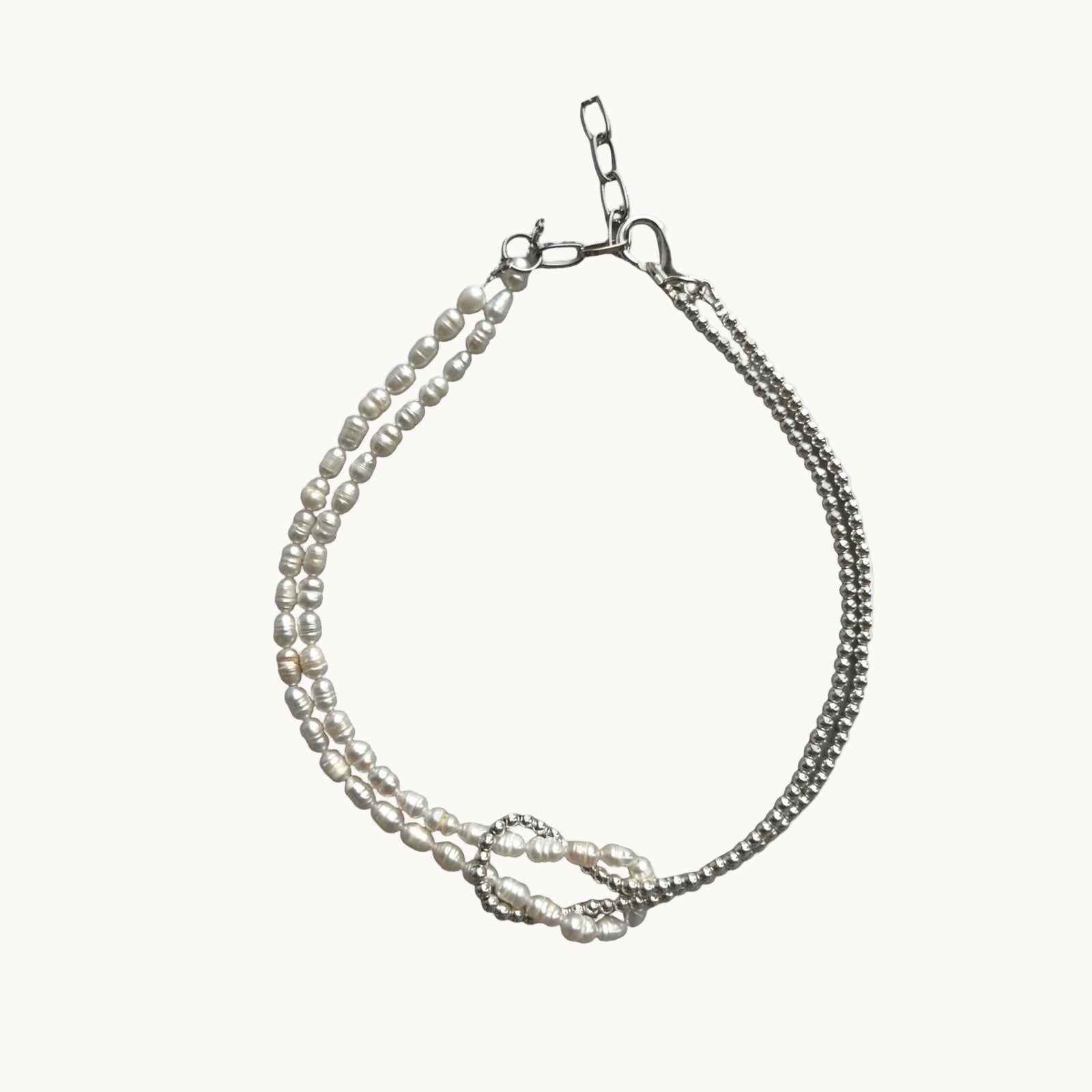 Natural Pearl Knot Necklace - DORATA Jewellery