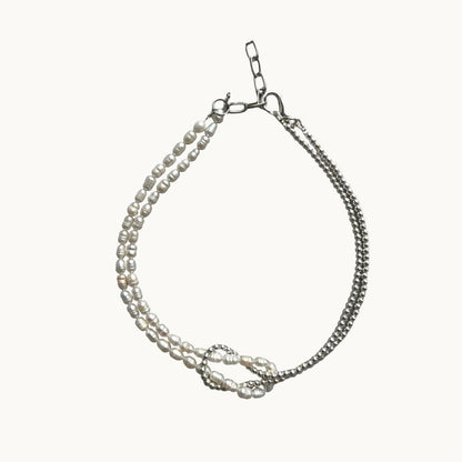 Natural Pearl Knot Necklace - DORATA Jewellery