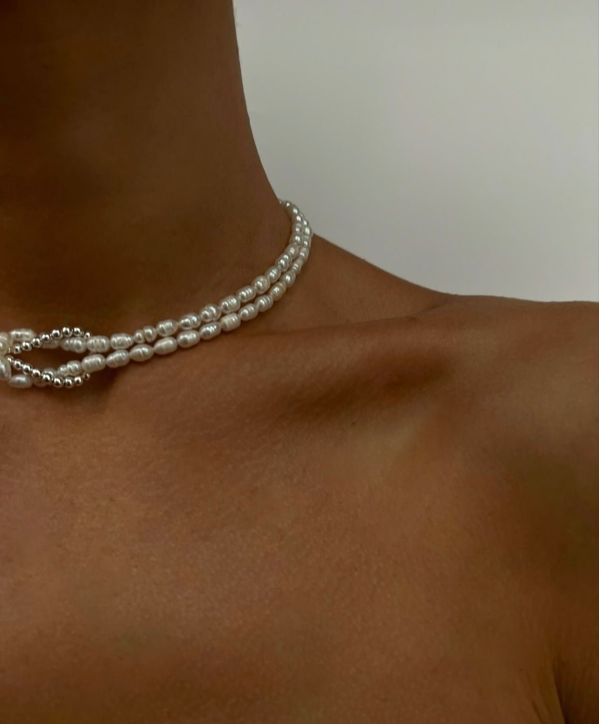 Natural Pearl Knot Necklace - DORATA Jewellery