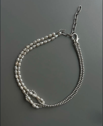 Natural Pearl Knot Necklace - DORATA Jewellery