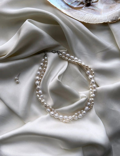 Natural Pearl Layered Necklace - DORATA Jewellery