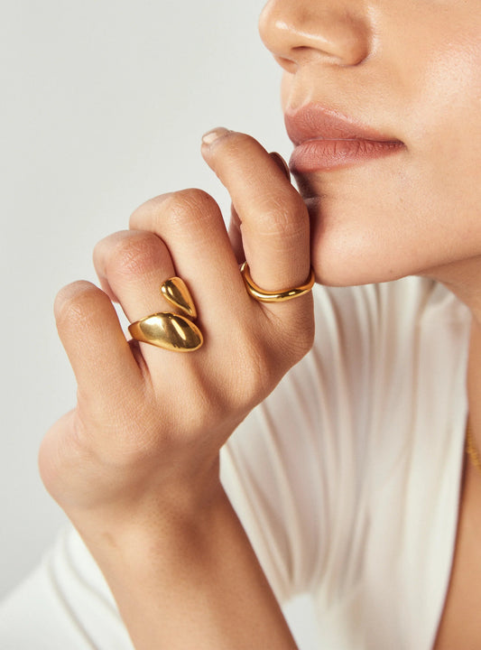 Organic Shape Wrap Around Ring Thick - DORATA Jewellery