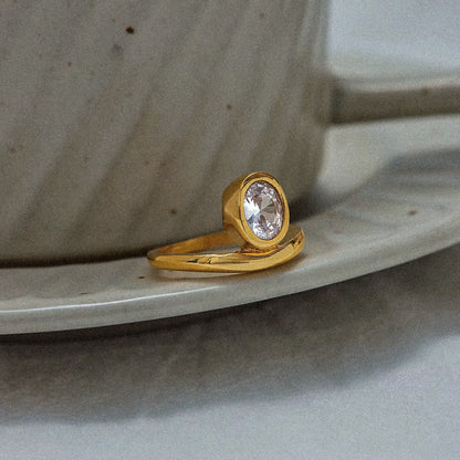 Oval Diamante Ring - DORATA Jewellery