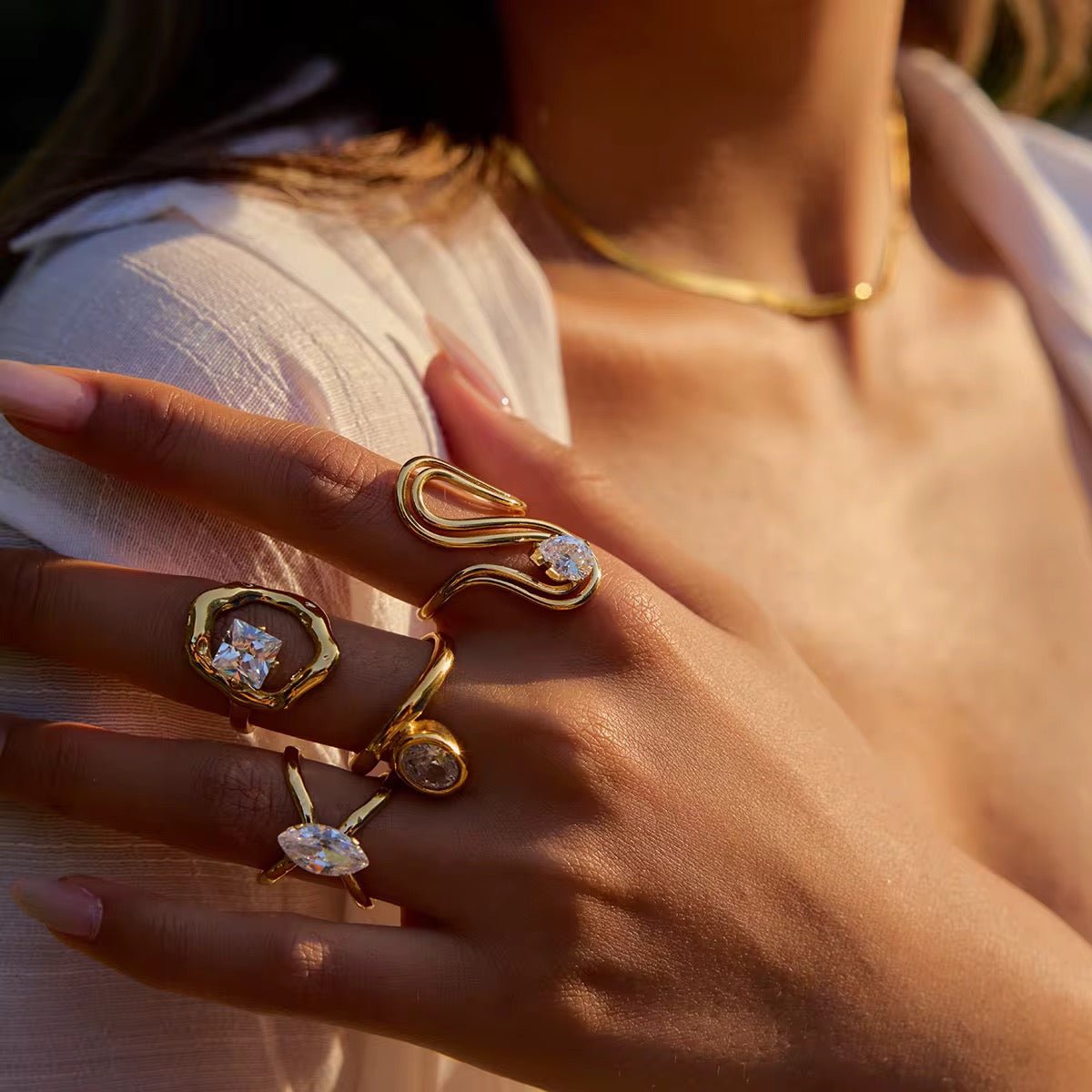 Oval Diamante Ring - DORATA Jewellery