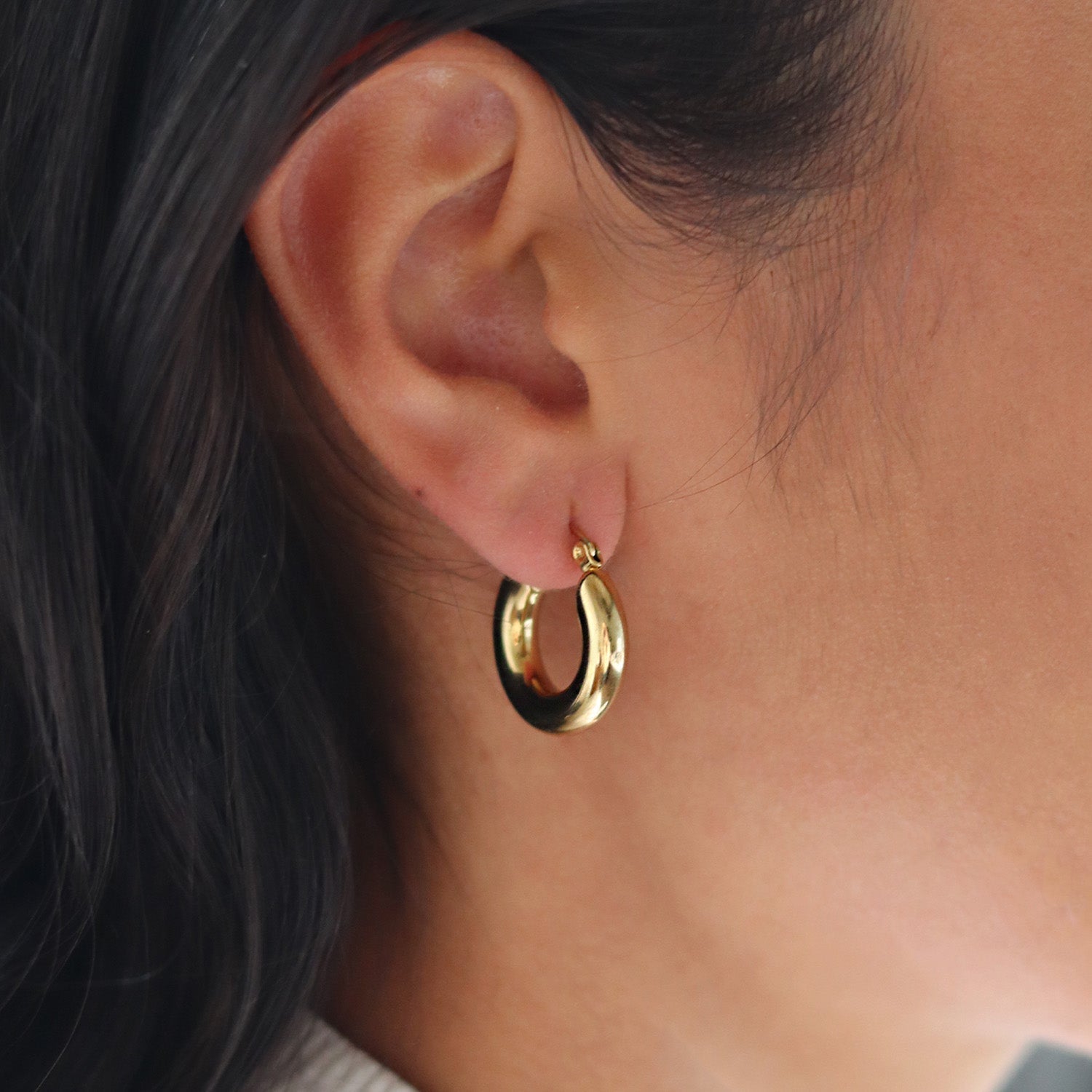 Plain Hoops Earrings - DORATA Jewellery