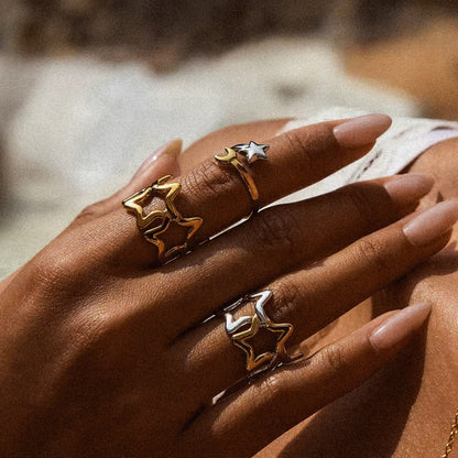 Star Ring Adjustable Size - DORATA Jewellery