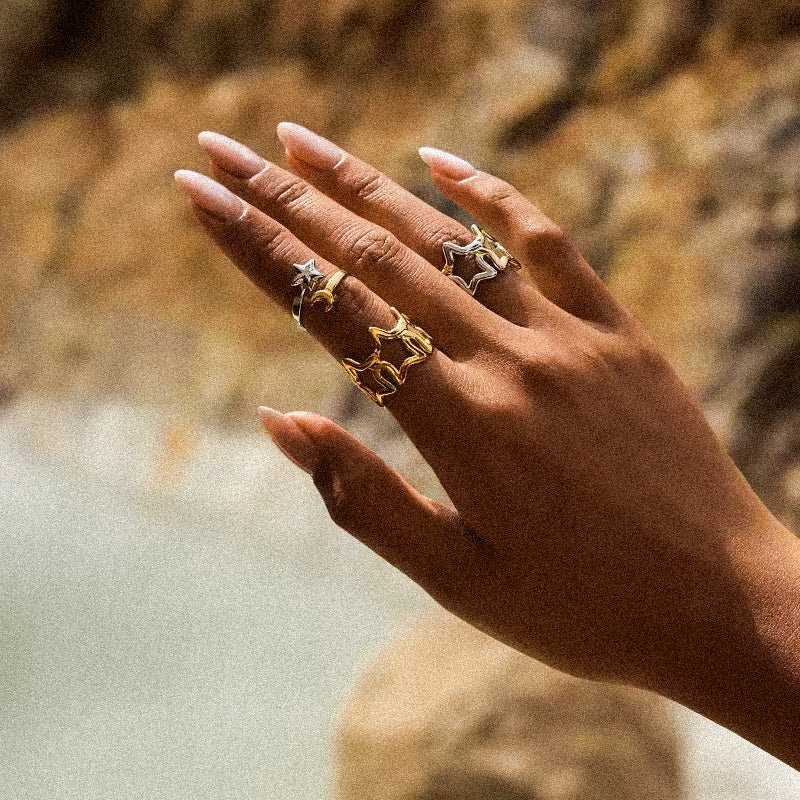 Star Ring Adjustable Size - DORATA Jewellery