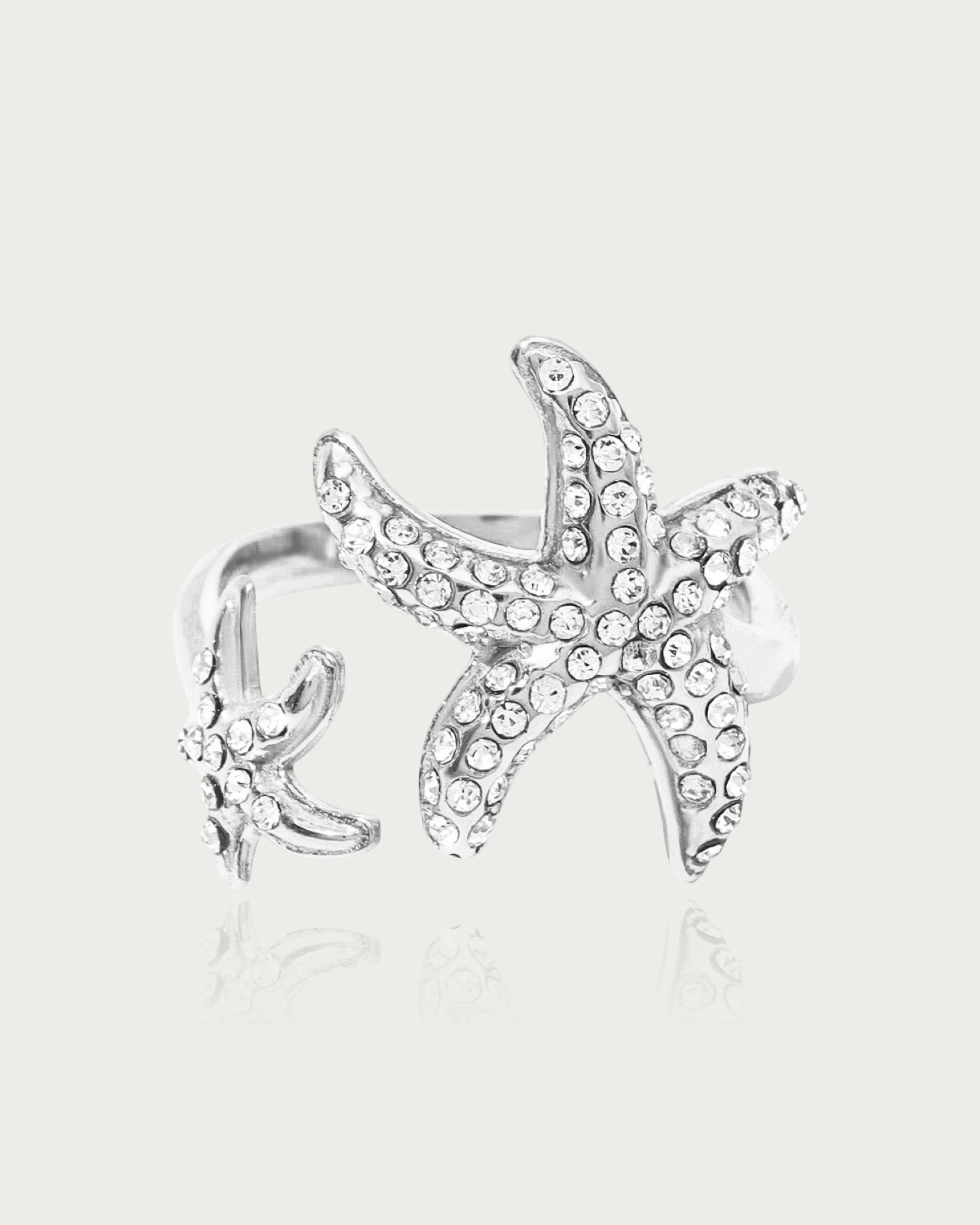 Starfish Diamante Ring - DORATA Jewellery