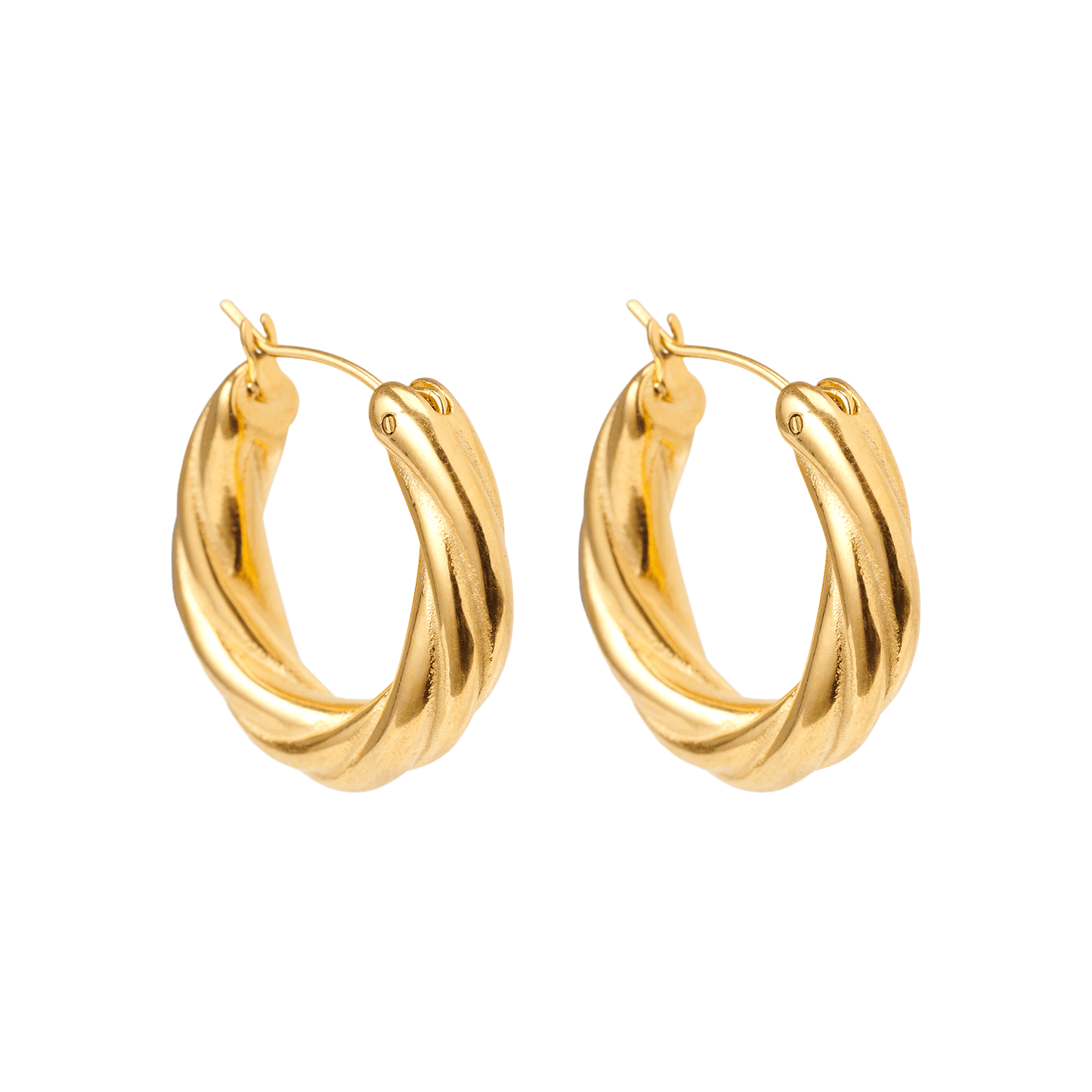 Twisted Hoops Earrings - DORATA Jewellery
