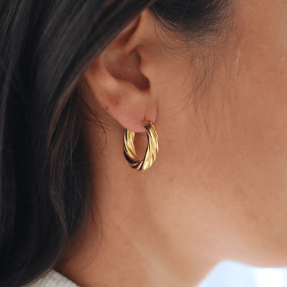 Twisted Hoops Earrings - DORATA Jewellery