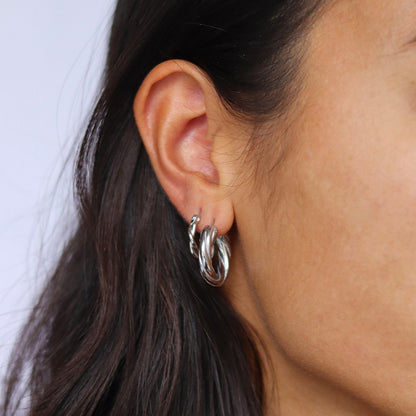 Twisted Hoops Earrings - DORATA Jewellery