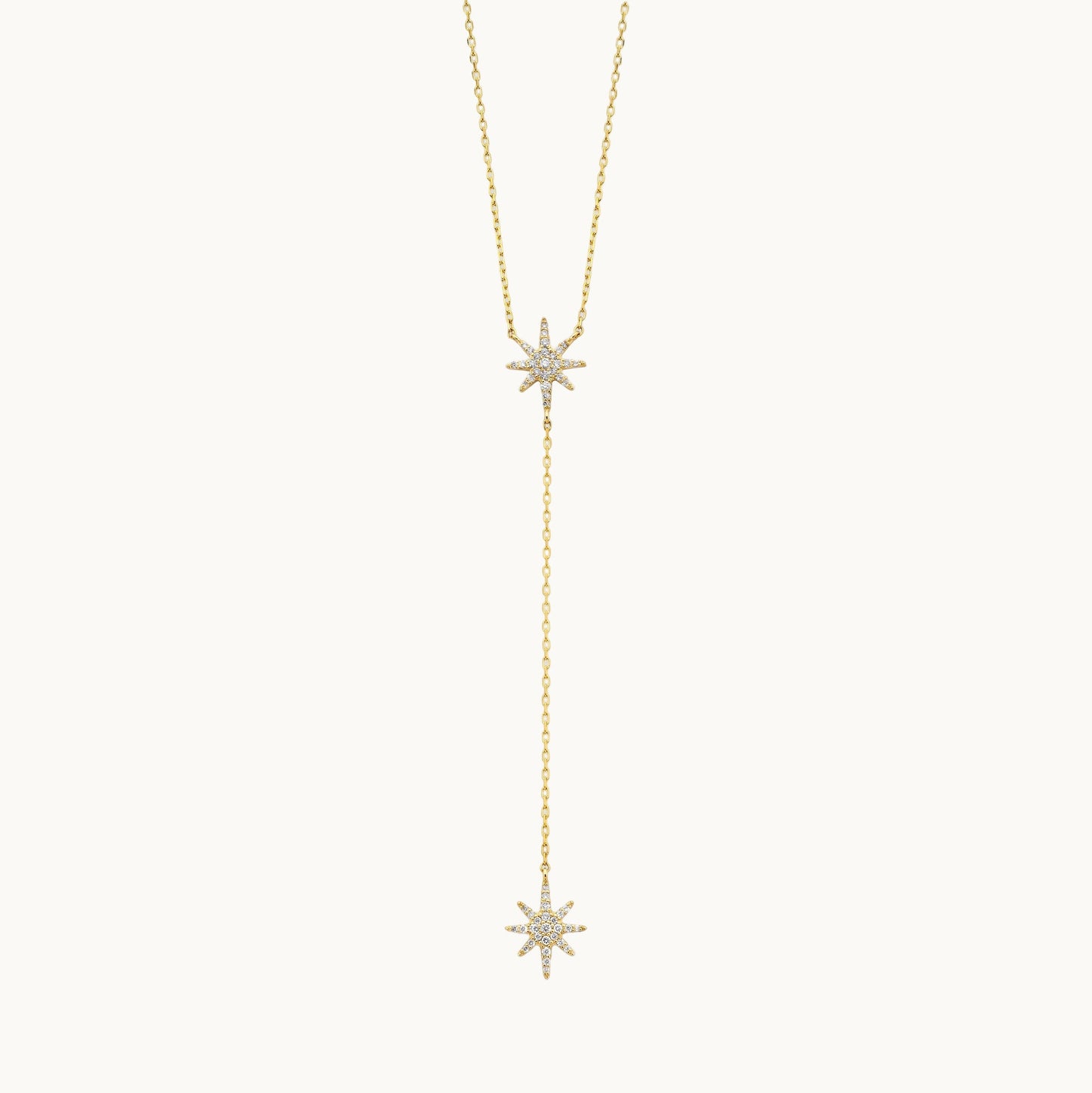 Universe Double Diamond Star Necklace - DORATA Jewellery