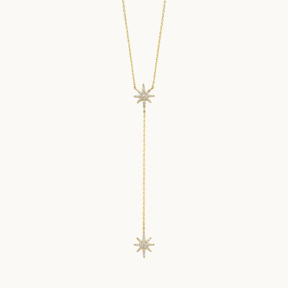 Universe Double Diamond Star Necklace - DORATA Jewellery