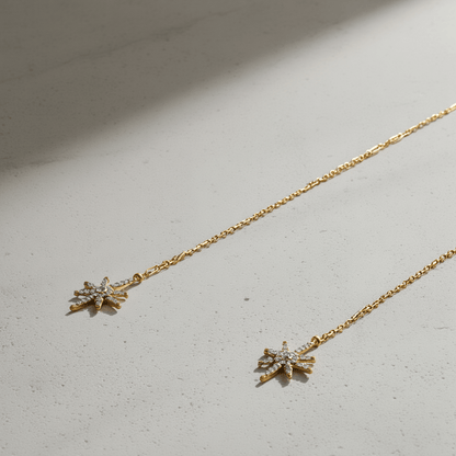Universe Double Diamond Star Necklace - DORATA Jewellery