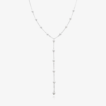 Y Shape Dainty Pearl Necklace - DORATA Jewellery
